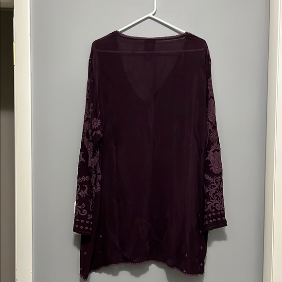 Johnny Was Embroidered Purple Top - Picture 8 of 8